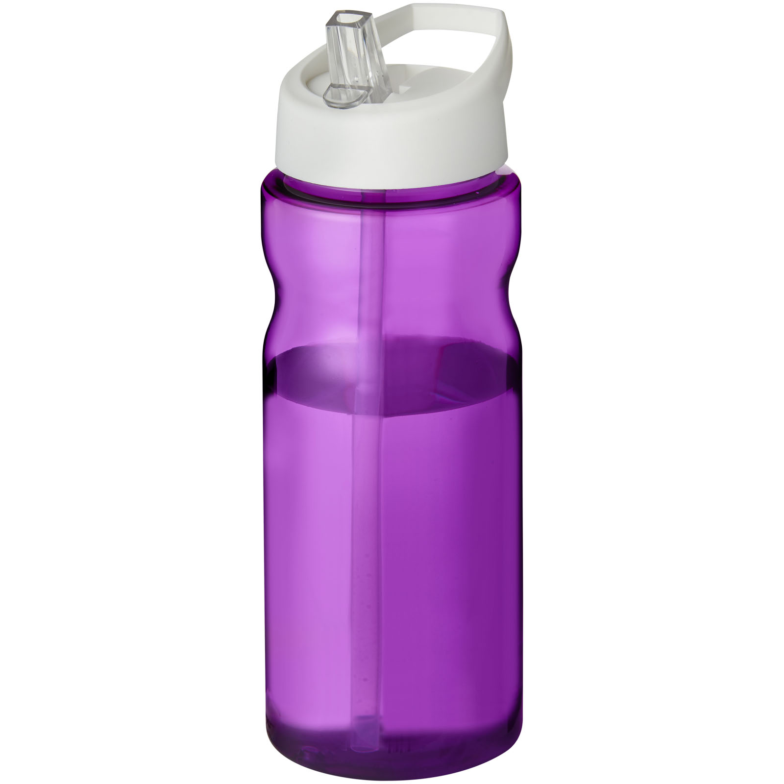 Bidon H2O Base® o pojemności 650 ml z wieczkiem z słomką P069269C fioletowy / biały
