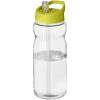 Bidon H2O Base® o pojemności 650 ml z wieczkiem z słomką P069269C przezroczysty / limonka