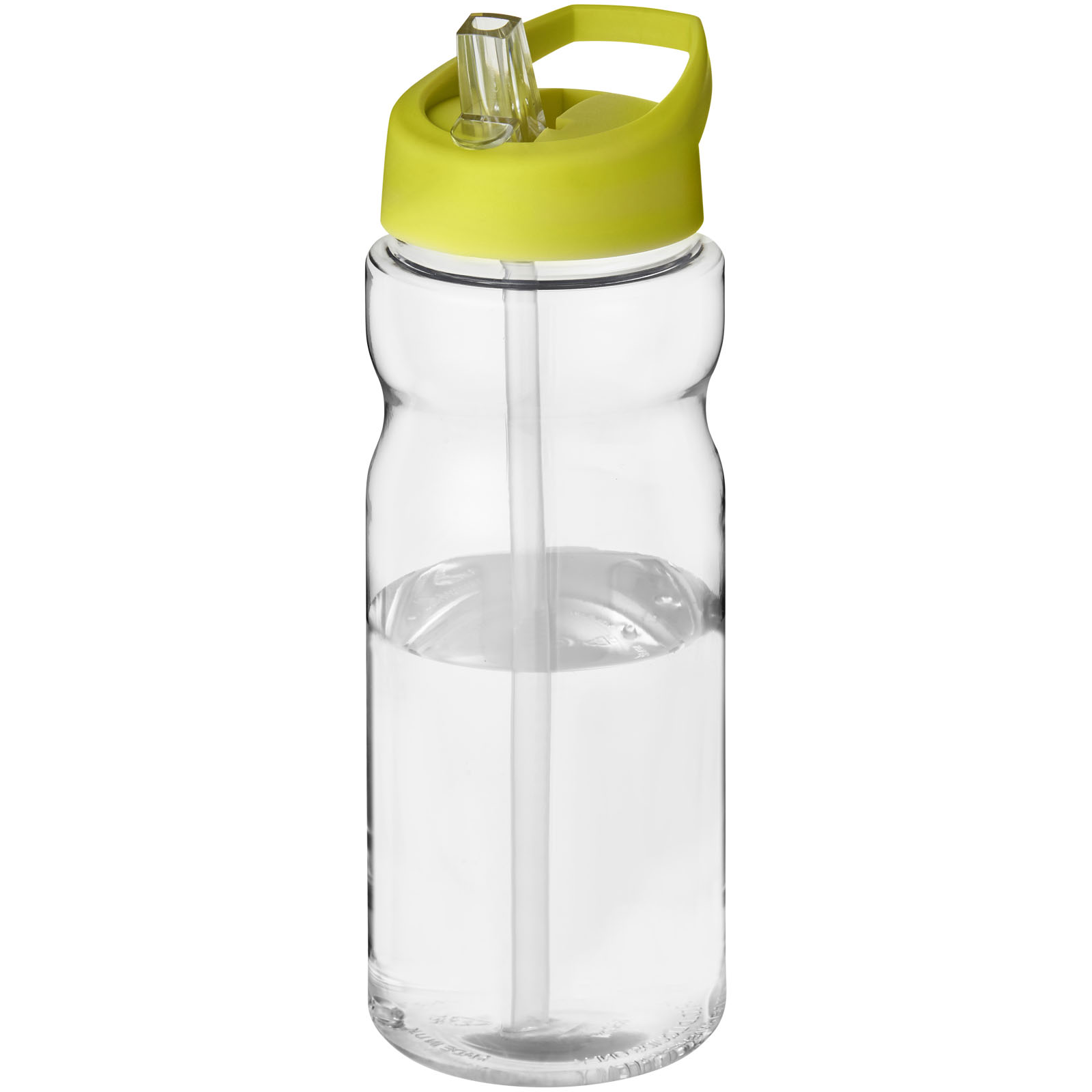Bidon H2O Base® o pojemności 650 ml z wieczkiem z słomką P069269C przezroczysty / limonka