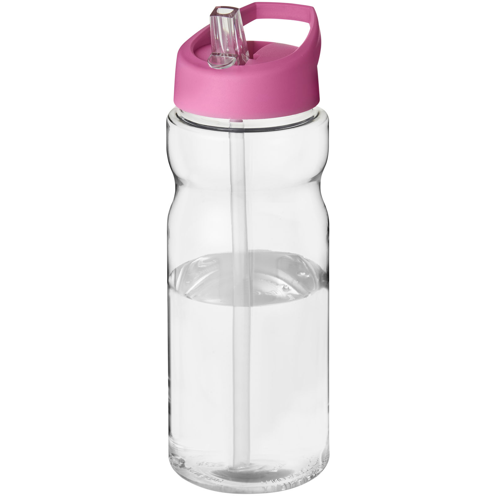 Bidon H2O Base® o pojemności 650 ml z wieczkiem z słomką P069269C przezroczysty / różowy
