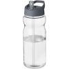 Bidon H2O Base® o pojemności 650 ml z wieczkiem z słomką P069269C przezroczysty / szary sztormowy