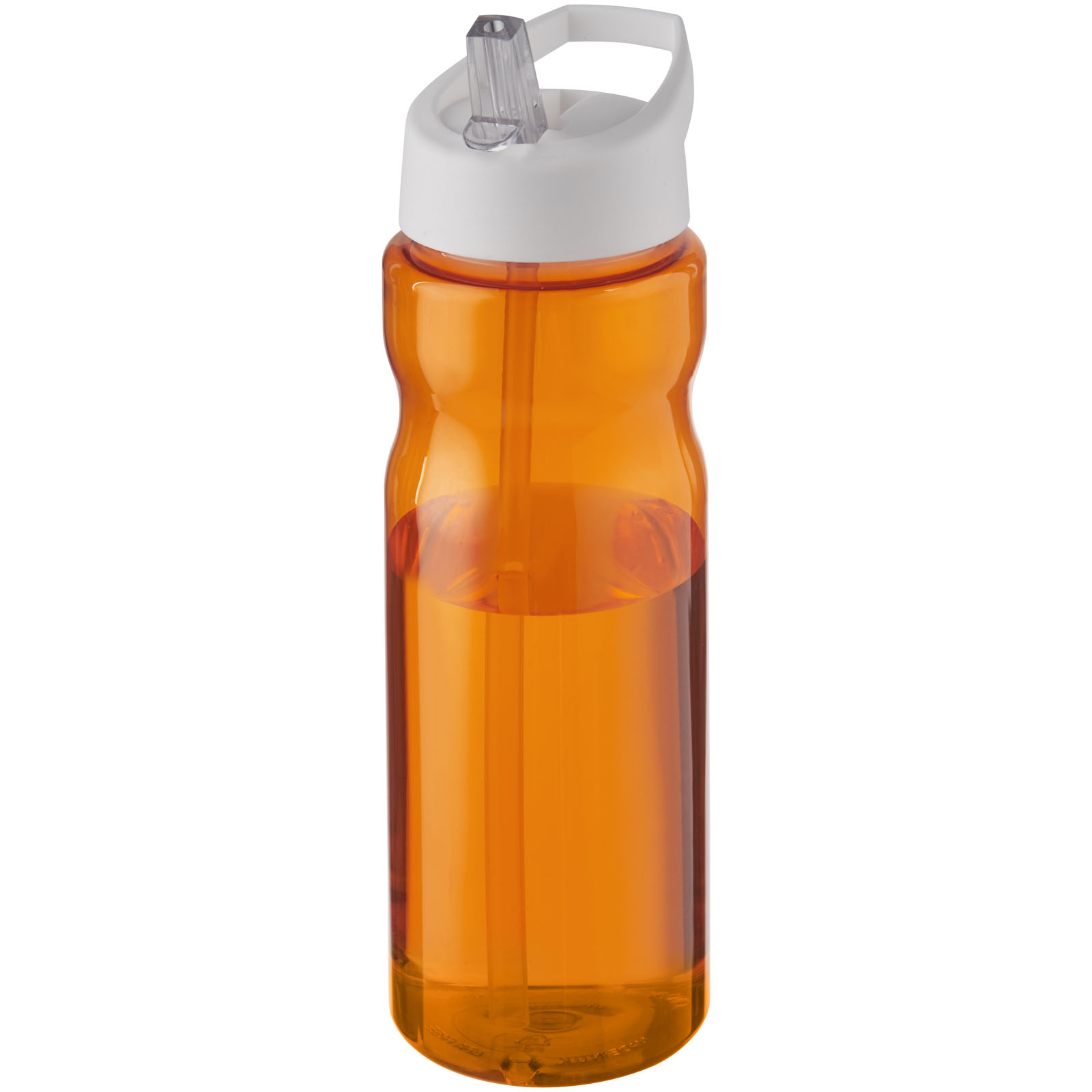 Bidon H2O Base® o pojemności 650 ml z wieczkiem z słomką P069269C pomarańczowy / biały
