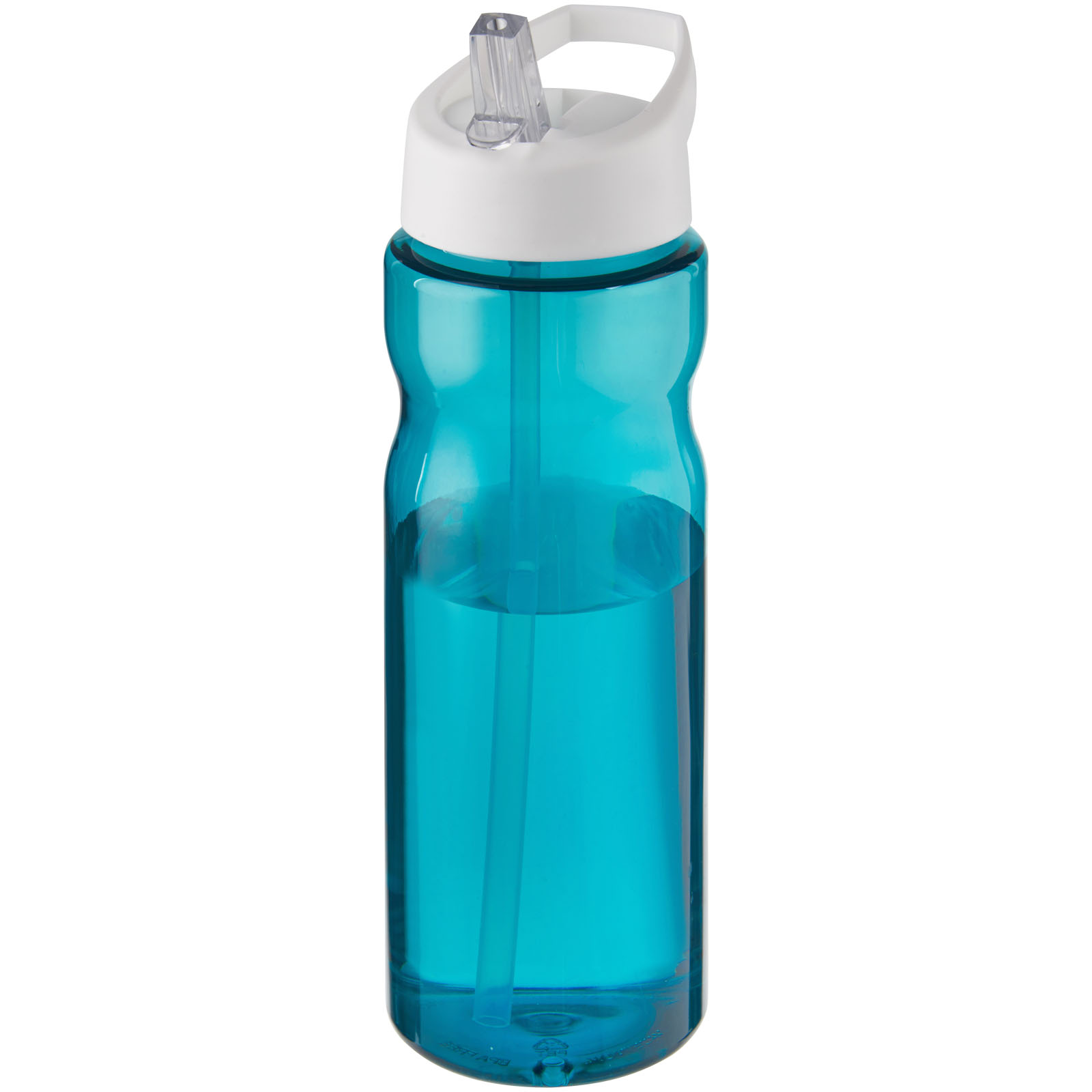Bidon H2O Base® o pojemności 650 ml z wieczkiem z słomką P069269C błękitny / biały