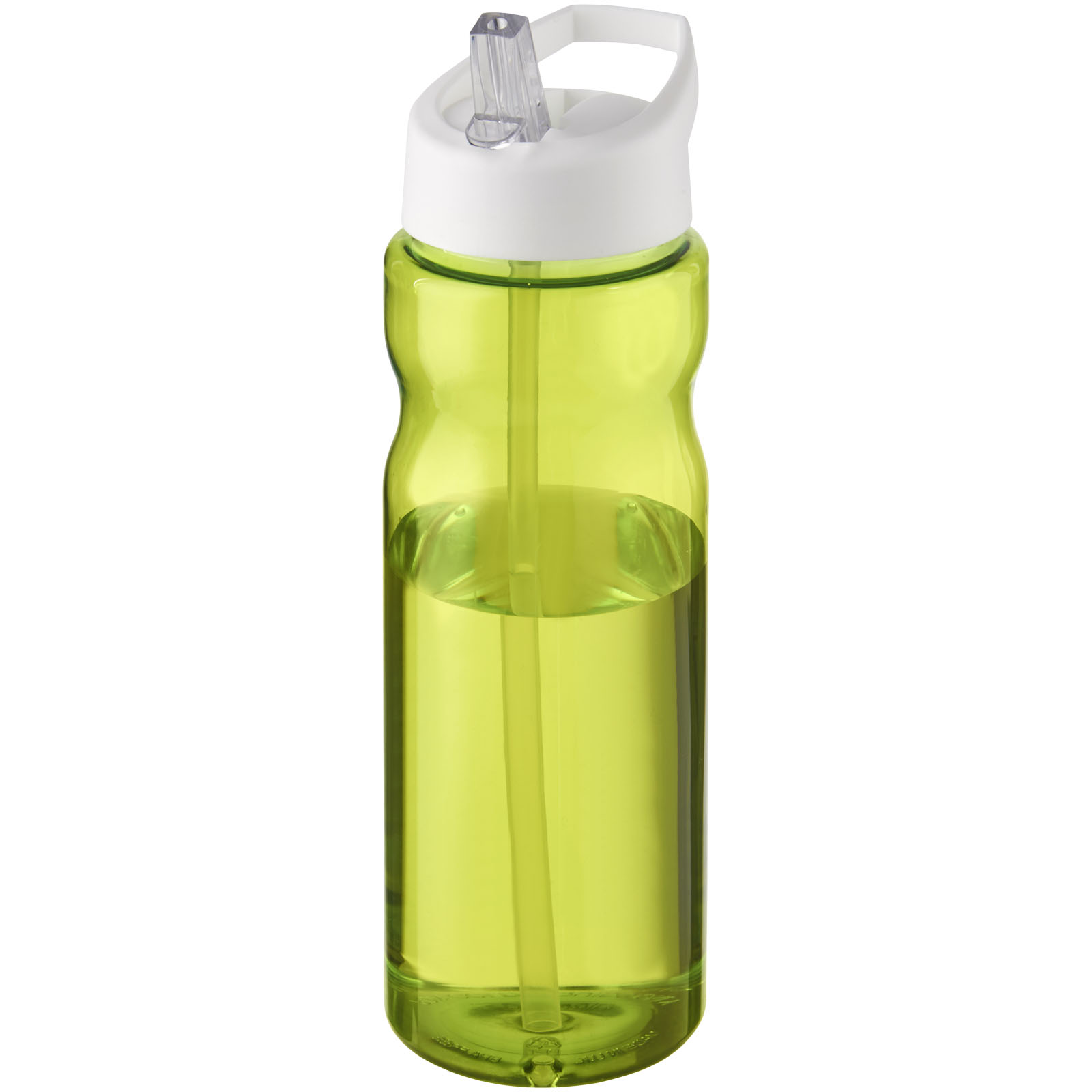 Bidon H2O Base® o pojemności 650 ml z wieczkiem z słomką P069269C limonka / biały