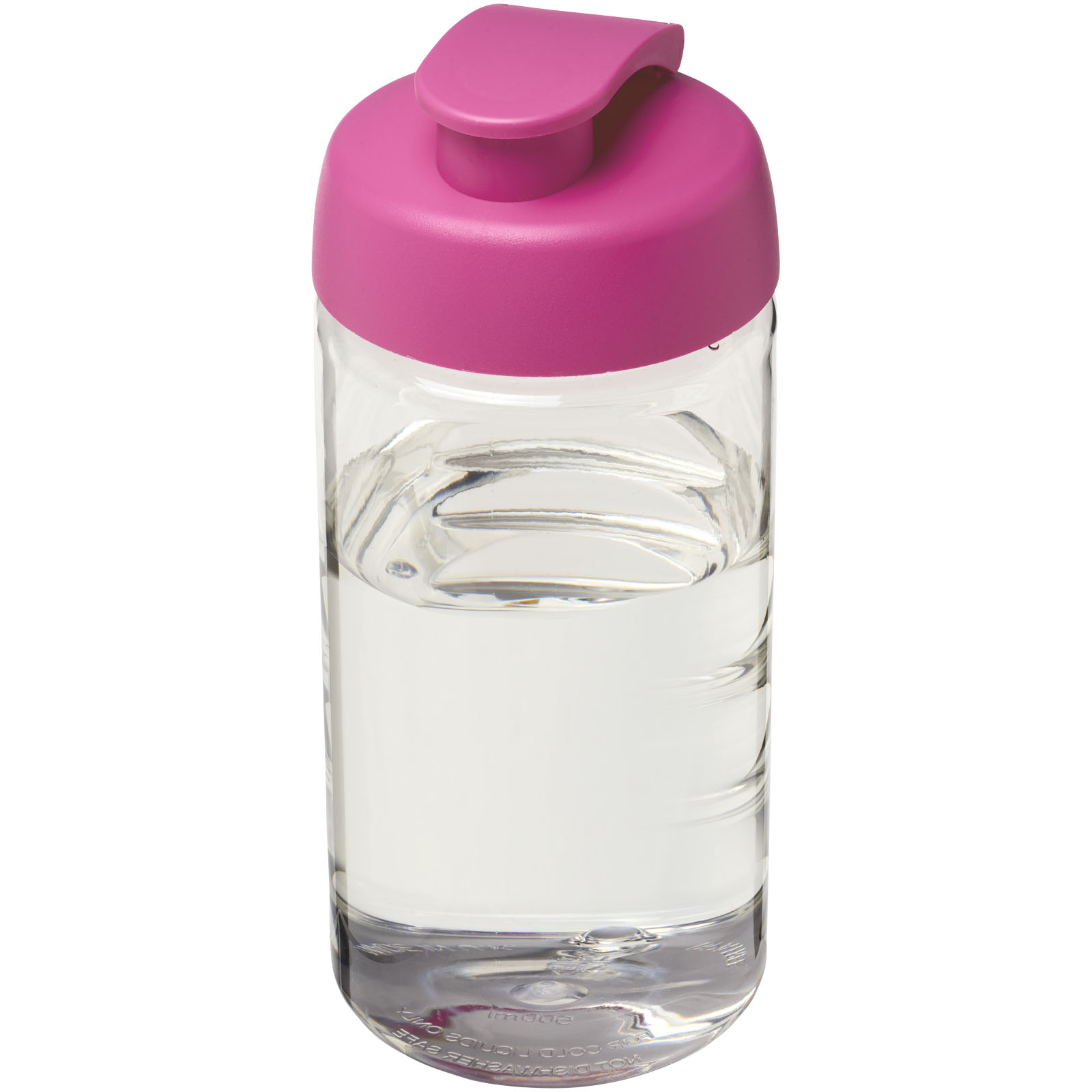 Bidon H2O Bop® o pojemności 500 ml z wieczkiem zaciskowym P069306C przezroczysty / różowy