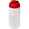 Bidon Baseline® Plus o pojemności 500 ml z wieczkiem zaciskowym P069330C przezroczysty / czerwony