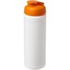 Bidon Baseline® Plus o pojemności 750 ml z wieczkiem zaciskowym P069354C biały / pomarańczowy