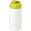 Bidon Baseline® Plus o pojemności 500 ml z wieczkiem zaciskowym i uchwytem P069375C biały / limonka