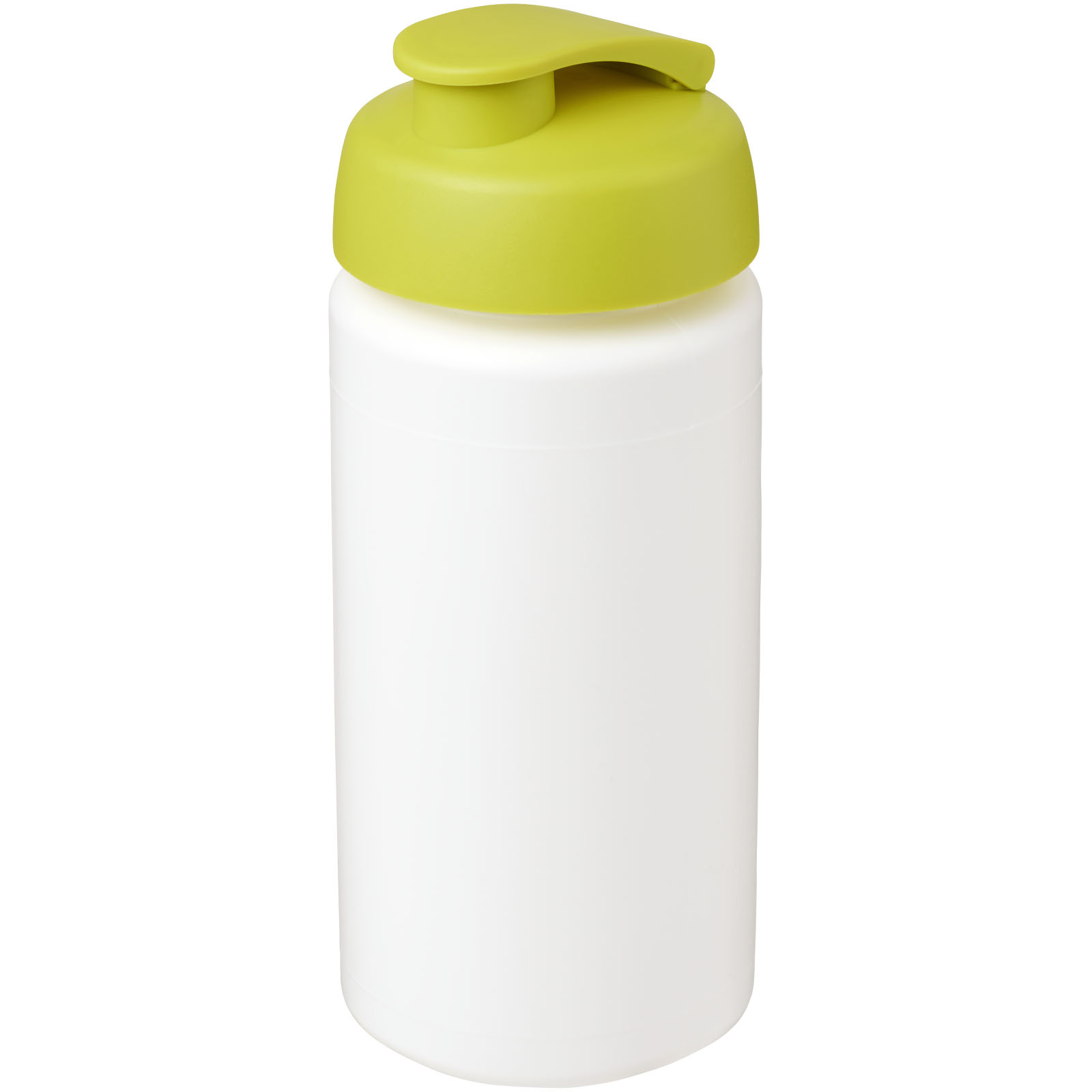 Bidon Baseline® Plus o pojemności 500 ml z wieczkiem zaciskowym i uchwytem P069375C biały / limonka