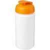 Bidon Baseline® Plus o pojemności 500 ml z wieczkiem zaciskowym i uchwytem P069375C biały / pomarańczowy