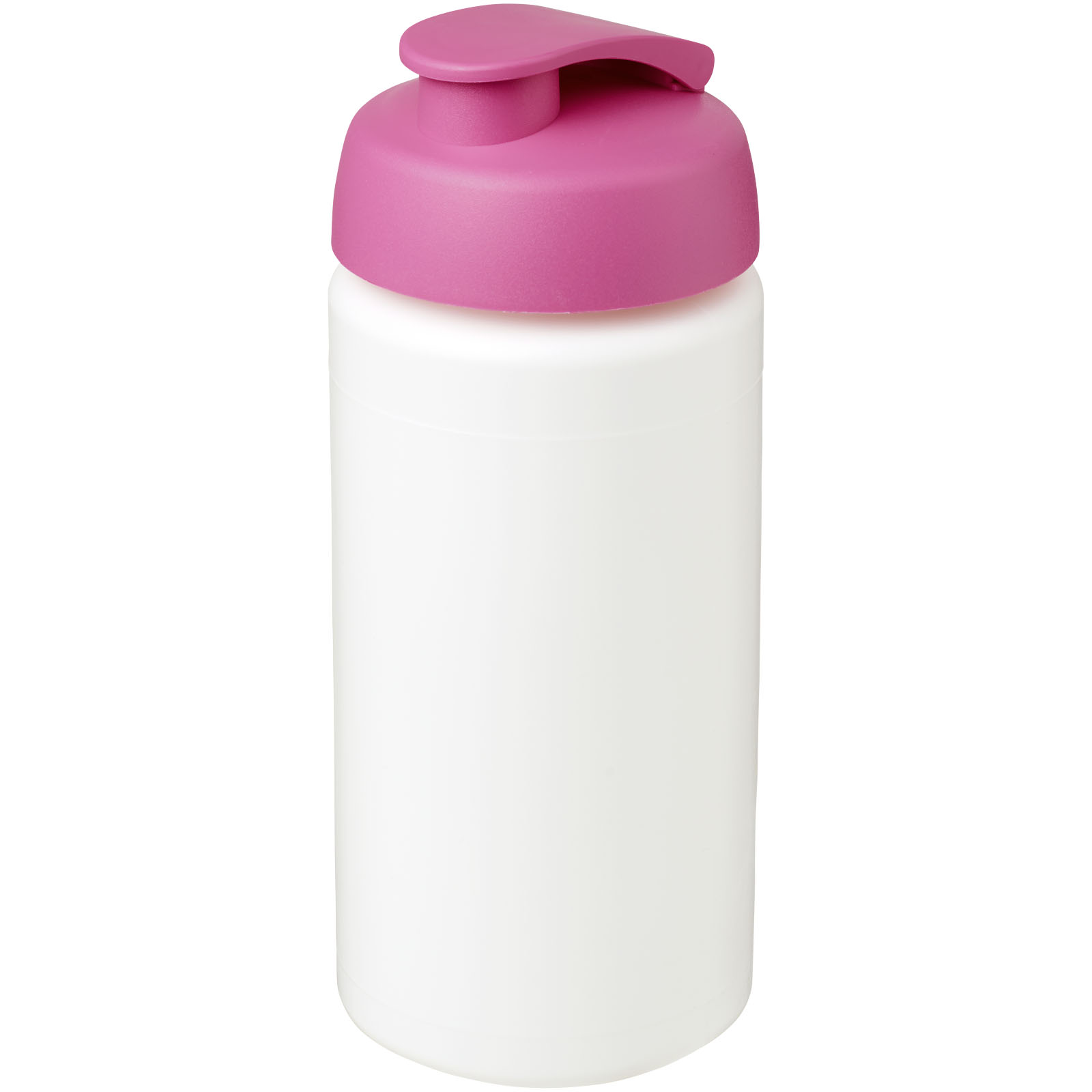 Bidon Baseline® Plus o pojemności 500 ml z wieczkiem zaciskowym i uchwytem P069375C biały / różowy