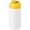 Bidon Baseline® Plus o pojemności 500 ml z wieczkiem zaciskowym i uchwytem P069375C biały / żółty