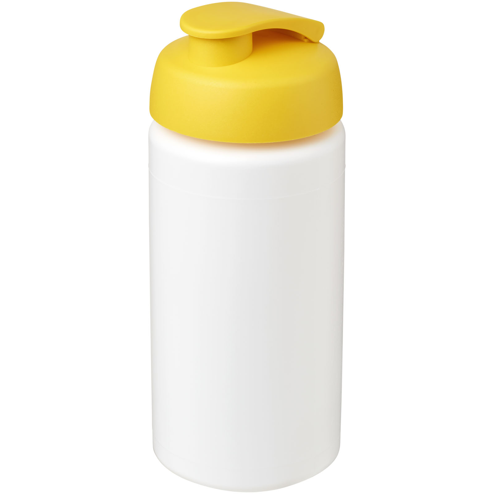 Bidon Baseline® Plus o pojemności 500 ml z wieczkiem zaciskowym i uchwytem P069375C biały / żółty