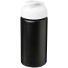 Bidon Baseline® Plus o pojemności 500 ml z wieczkiem zaciskowym i uchwytem P069375C czarny / biały