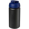 Bidon Baseline® Plus o pojemności 500 ml z wieczkiem zaciskowym i uchwytem P069375C czarny / niebieski