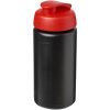 Bidon Baseline® Plus o pojemności 500 ml z wieczkiem zaciskowym i uchwytem P069375C czarny / czerwony