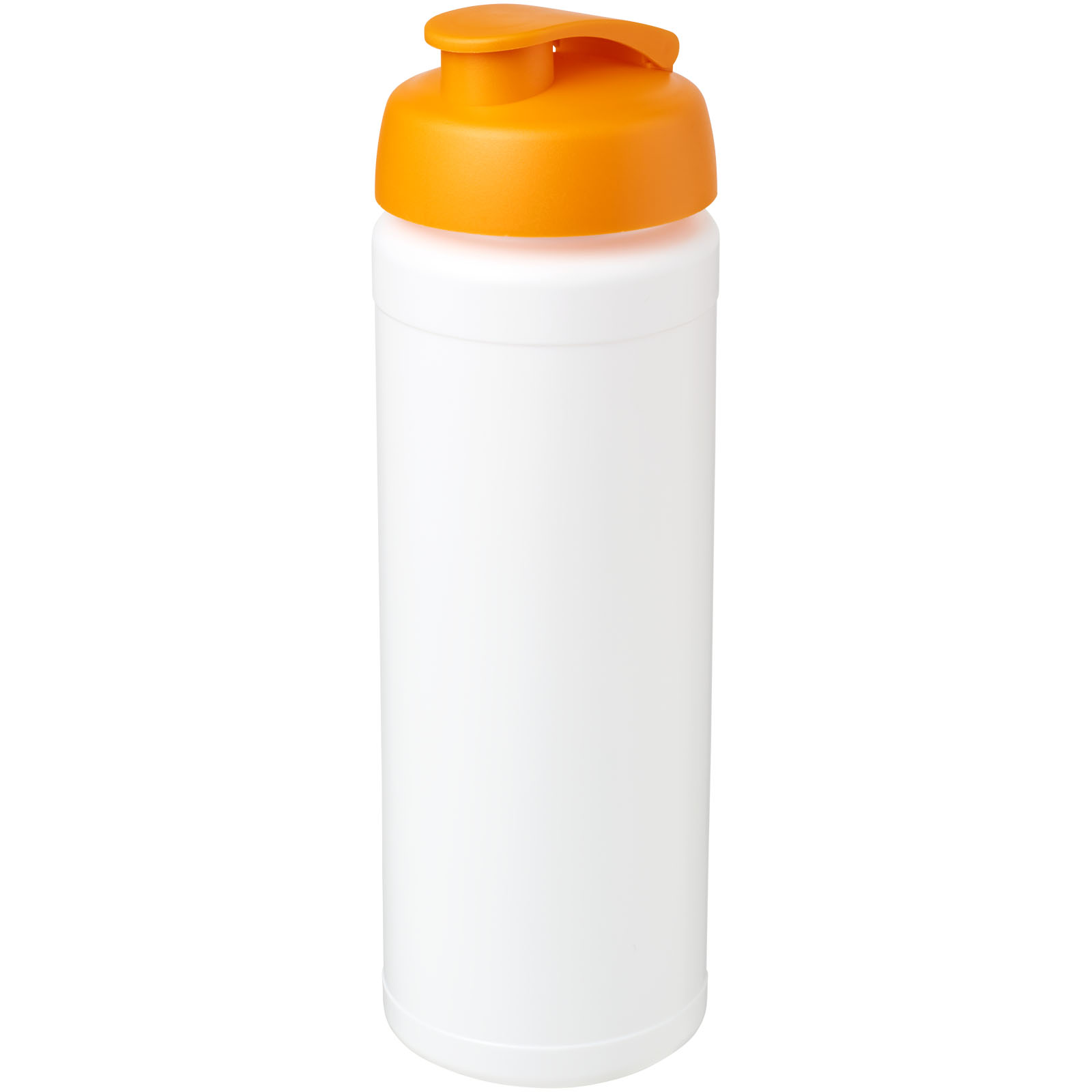 Bidon Baseline® Plus o pojemności 750 ml z wieczkiem zaciskowym i uchwytem P069398C biały / pomarańczowy