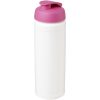 Bidon Baseline® Plus o pojemności 750 ml z wieczkiem zaciskowym i uchwytem P069398C biały / różowy
