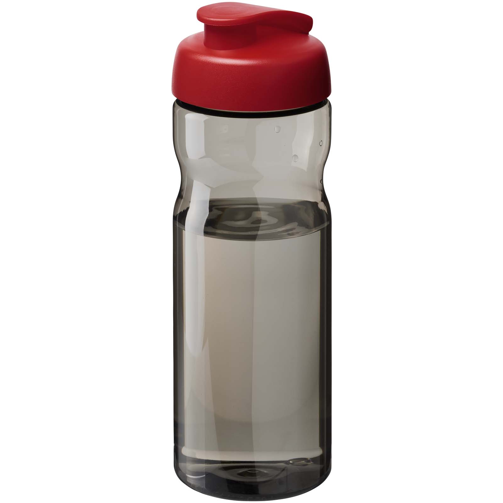 Bidon H2O Active® Eco POP Base o pojemności 650 ml z wieczkiem zaciskowym P072593C ciemnografitowy / czerwony