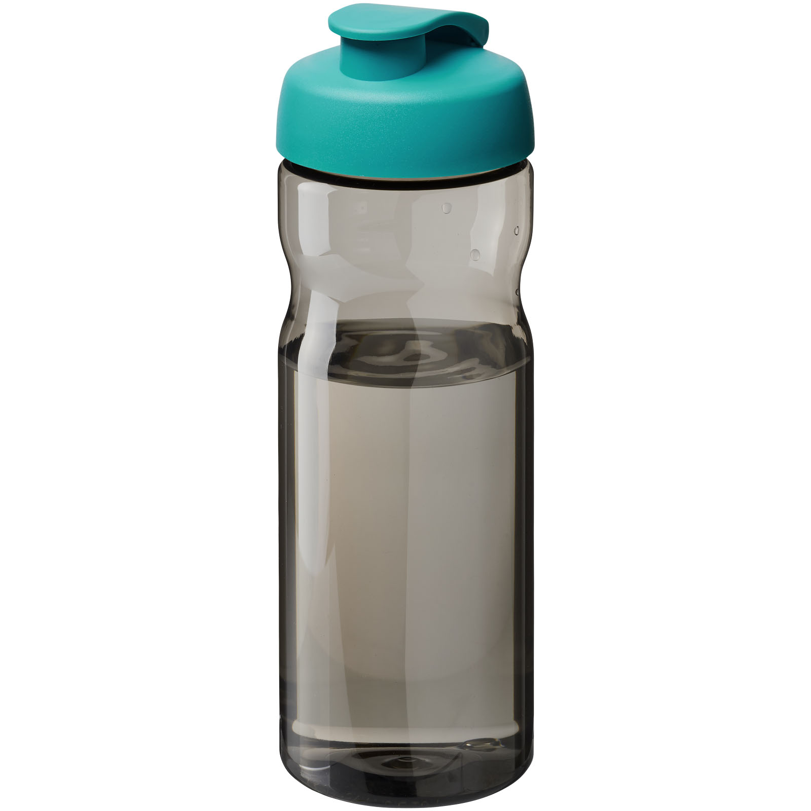 Bidon H2O Eco o pojemności 650 ml z wieczkiem zaciskowym P072593C ciemnografitowy / morski