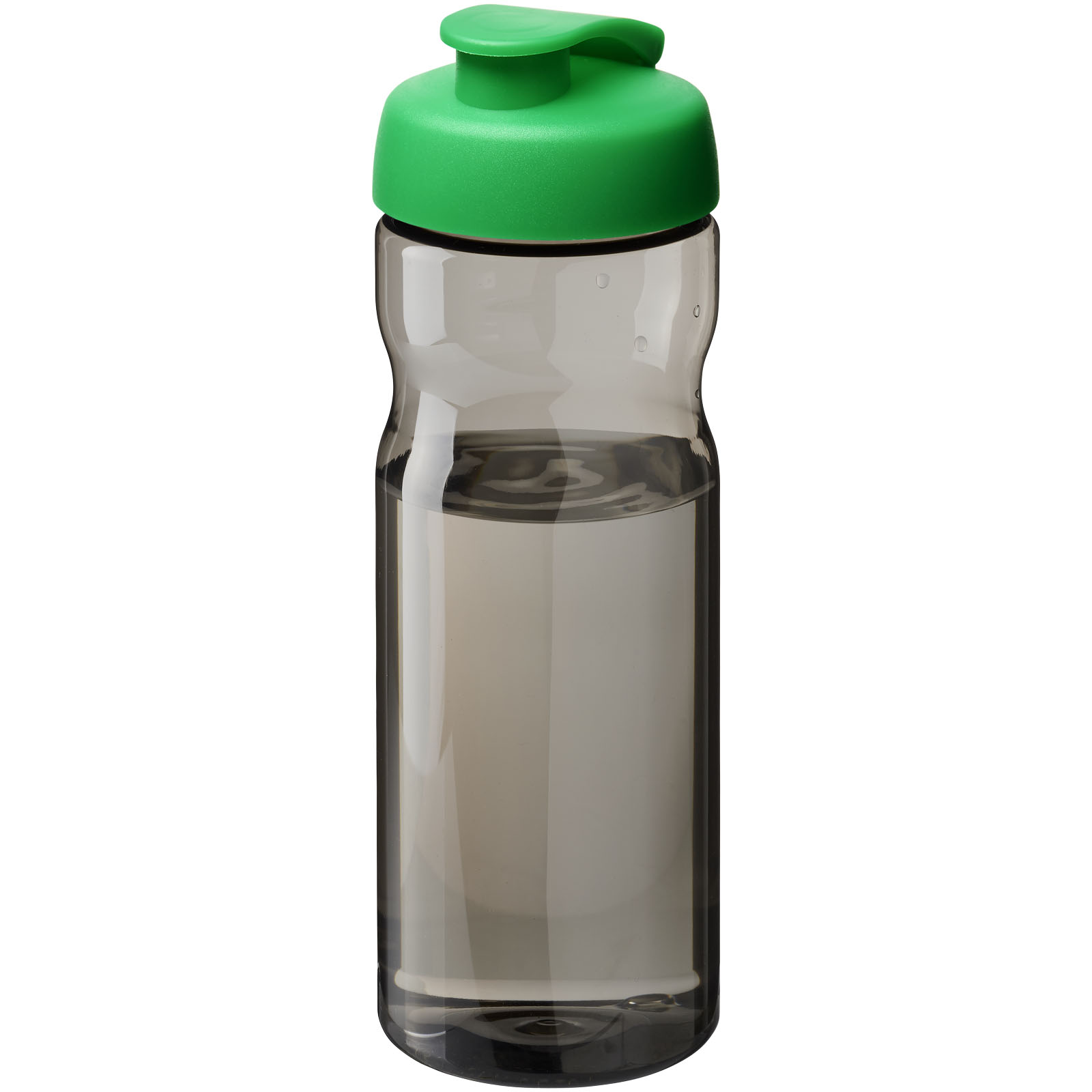 Bidon H2O Eco o pojemności 650 ml z wieczkiem zaciskowym P072593C ciemnografitowy / jasnozielony