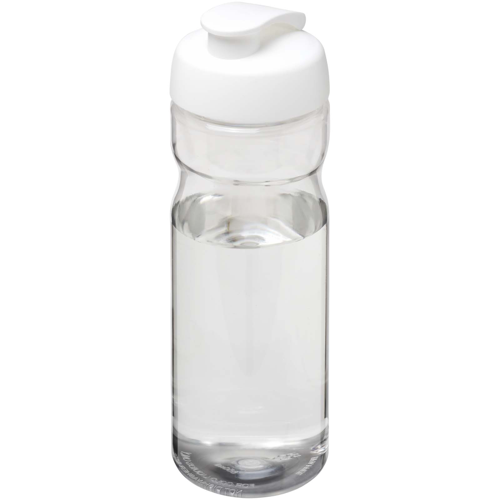 Bidon H2O Active® Eco POP Base o pojemności 650 ml z wieczkiem zaciskowym P072593C przezroczysty / biały