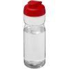 Bidon H2O Active® Eco POP Base o pojemności 650 ml z wieczkiem zaciskowym P072593C przezroczysty / czerwony