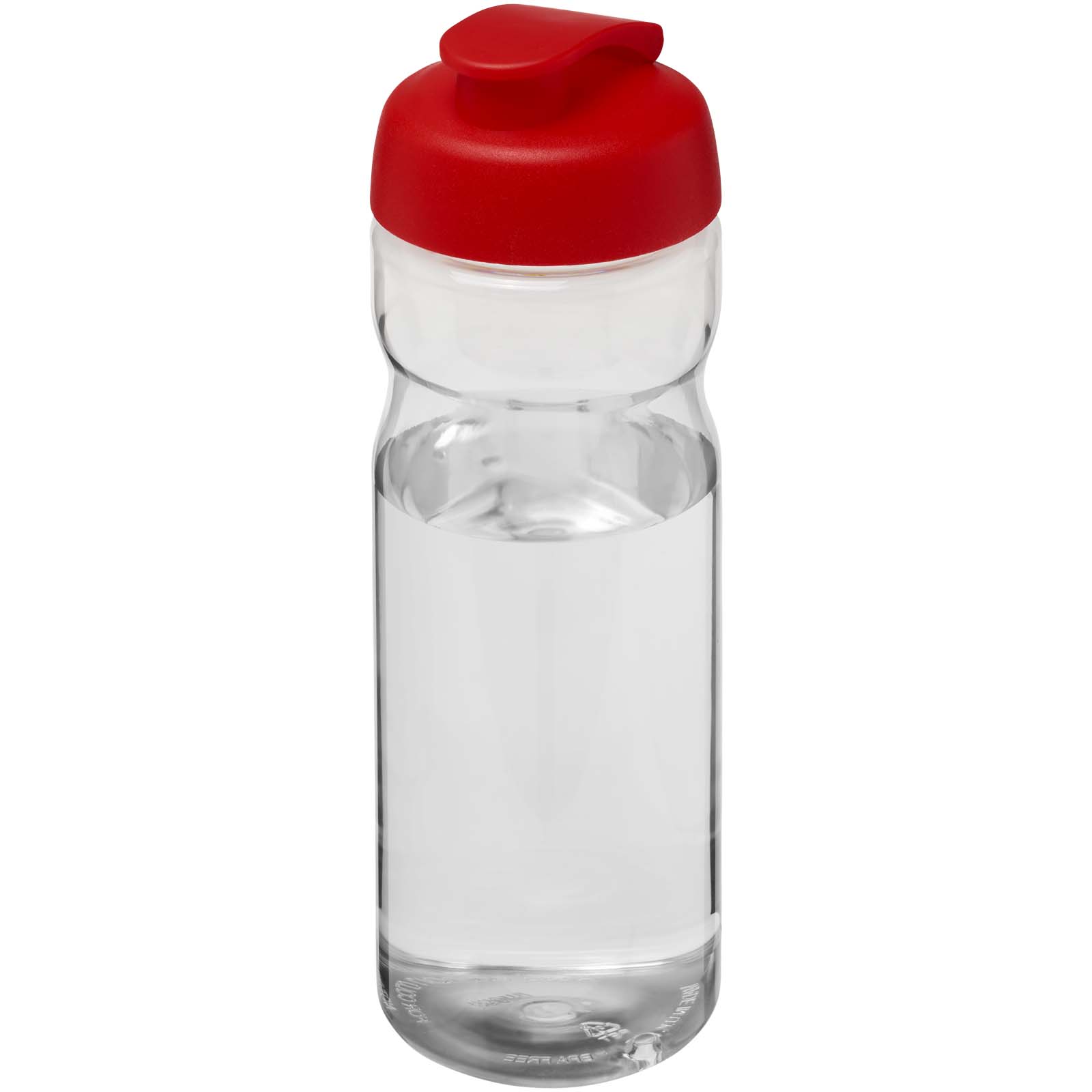 Bidon H2O Active® Eco POP Base o pojemności 650 ml z wieczkiem zaciskowym P072593C przezroczysty / czerwony