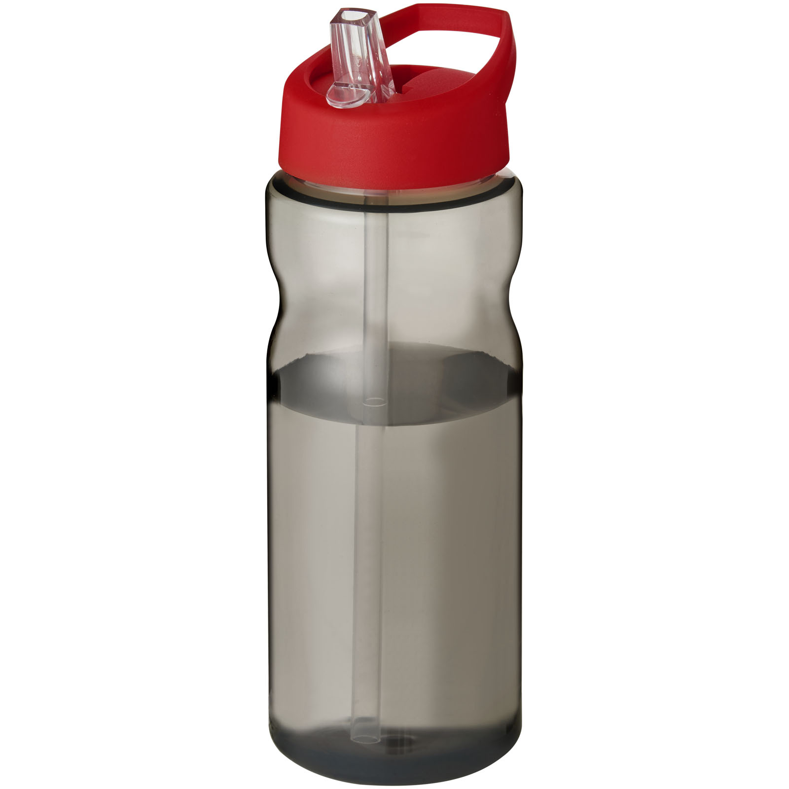 Bidon H2O Eco o pojemności 650 ml z wieczkiem z dzióbkiem P072638C ciemnografitowy / czerwony
