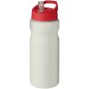 Bidon H2O Eco o pojemności 650 ml z wieczkiem z dzióbkiem P072638C kość słoniowa / czerwony