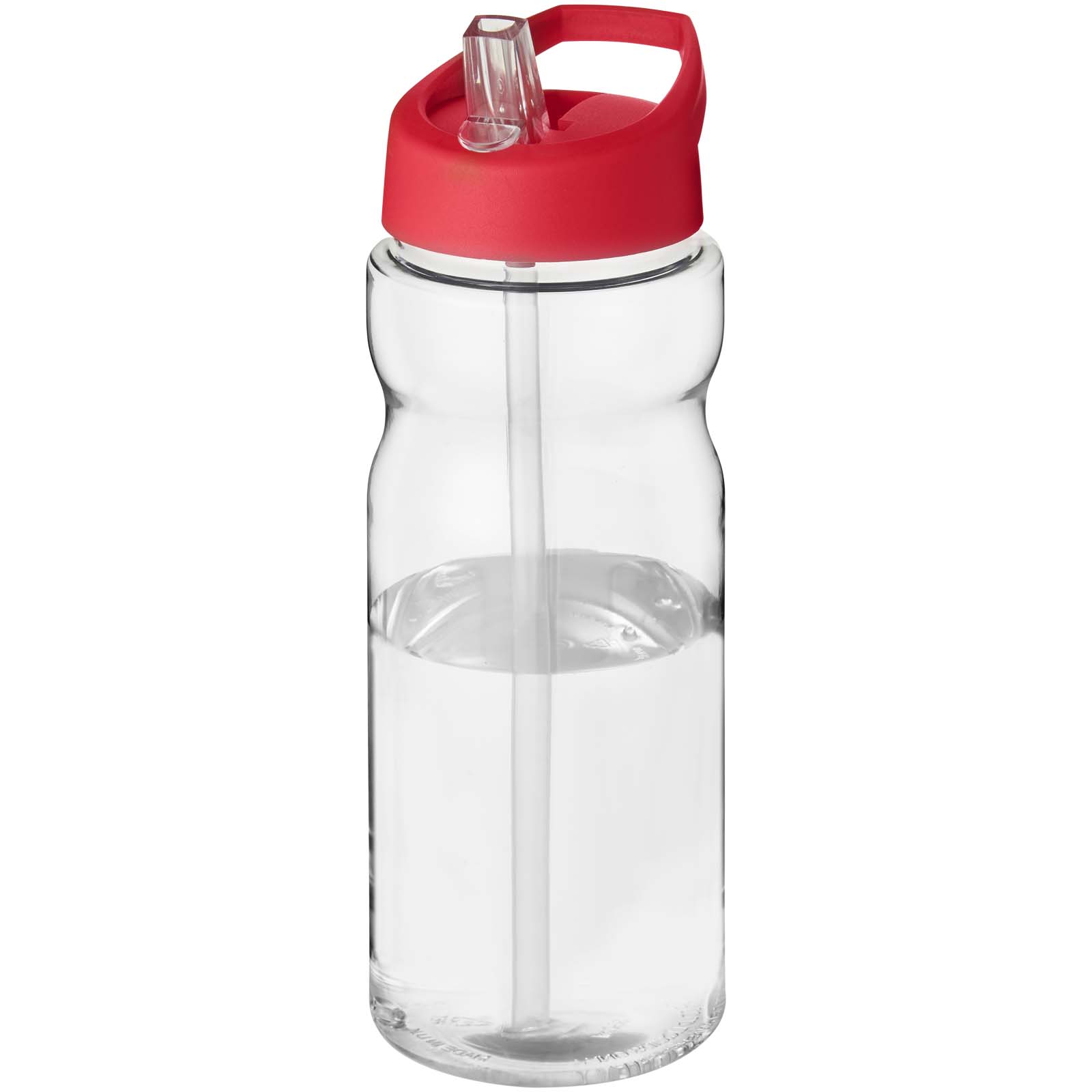 Bidon H2O Eco o pojemności 650 ml z wieczkiem z dzióbkiem P072638C przezroczysty / czerwony