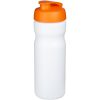 Bidon Baseline® Plus o pojemności 650 ml z otwieranym wieczkiem P069554C biały / pomarańczowy