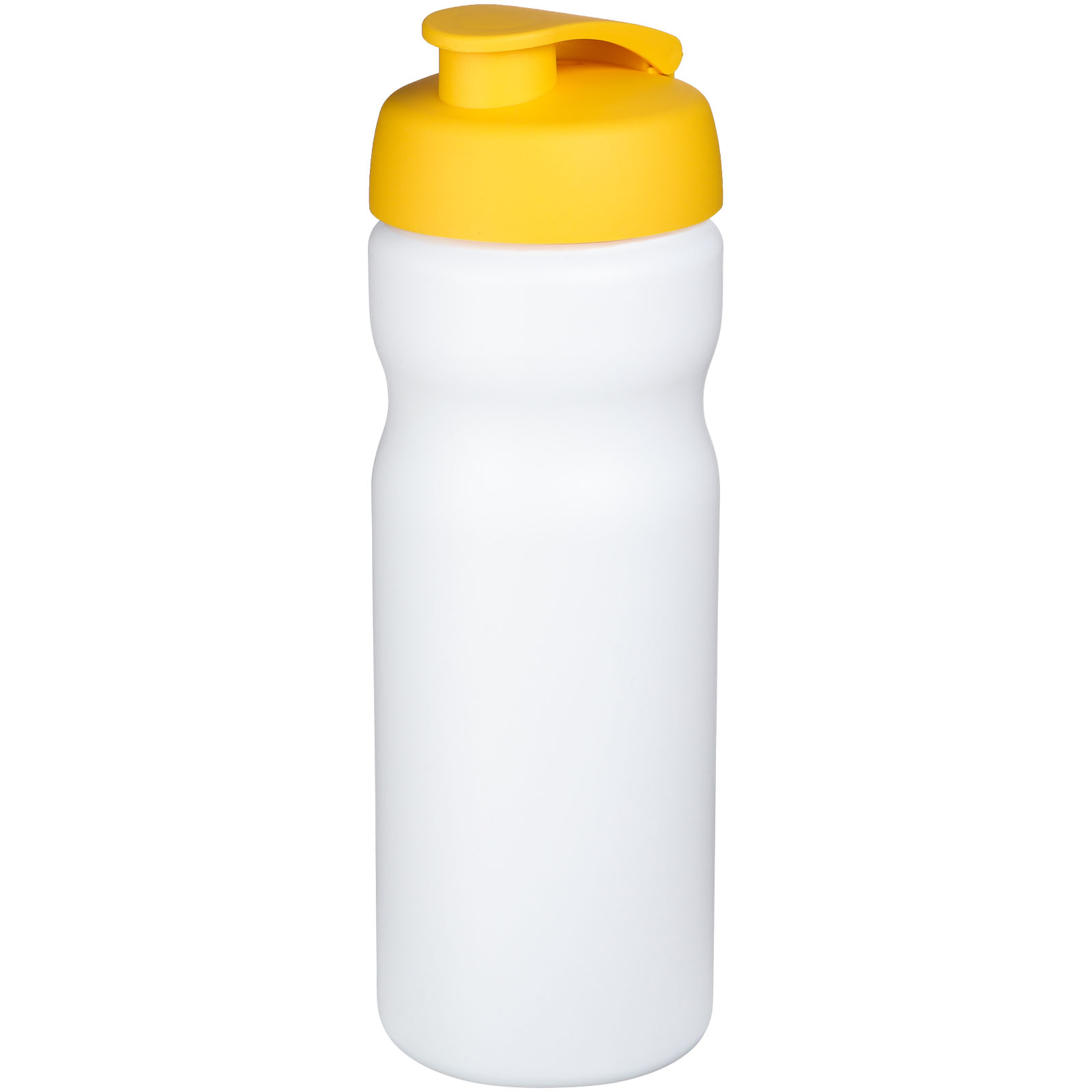 Bidon Baseline® Plus o pojemności 650 ml z otwieranym wieczkiem P069554C biały / żółty