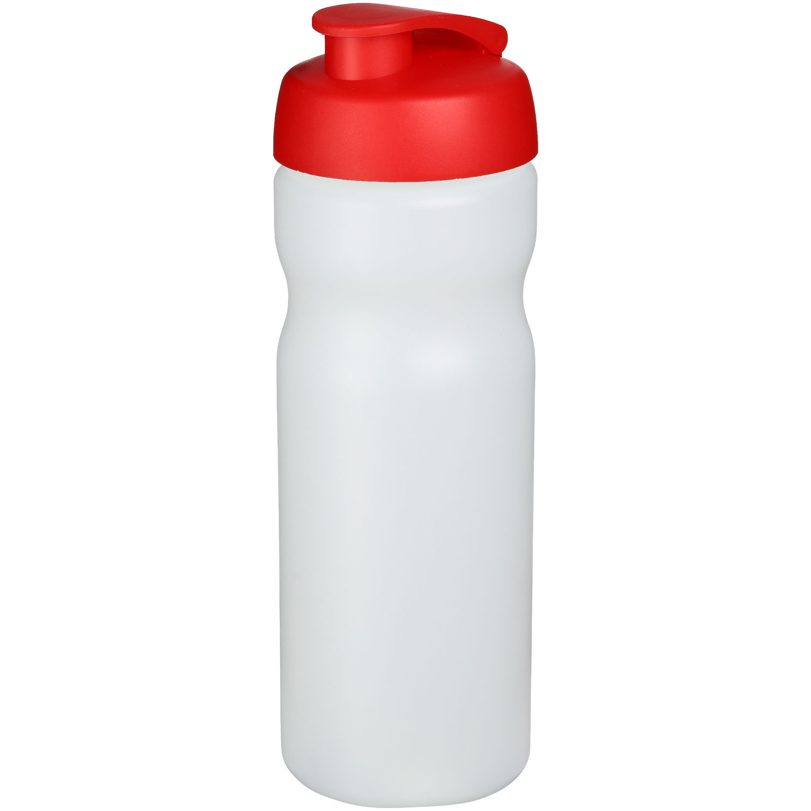 Bidon Baseline® Plus o pojemności 650 ml z otwieranym wieczkiem P069554C przezroczysty / czerwony