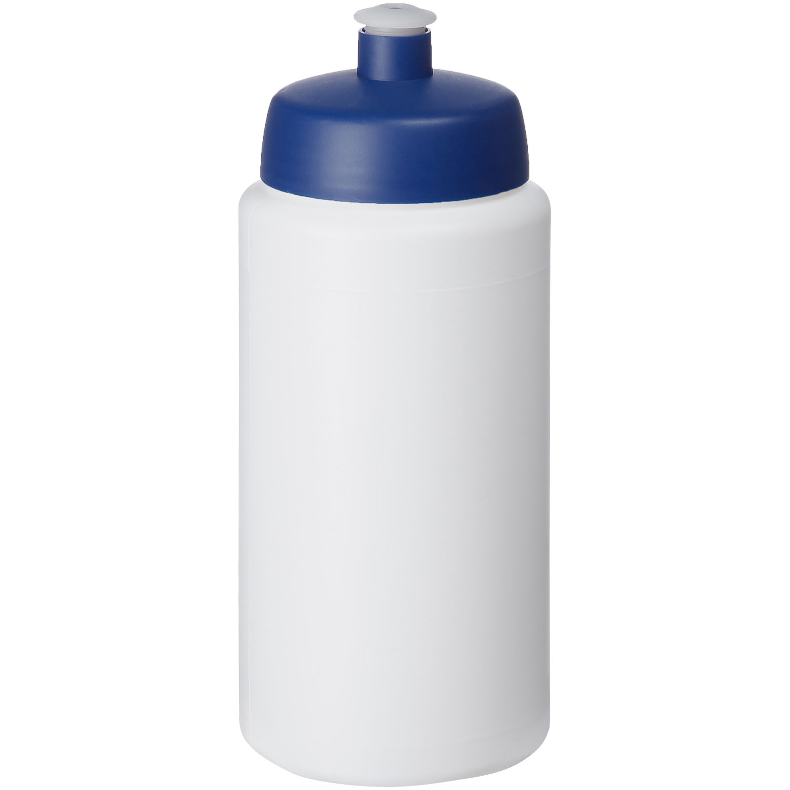 Bidon Baseline® Plus o pojemności 500 ml ze sportowym wieczkiem i uchwytem P069575C biały / niebieski