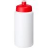 Bidon Baseline® Plus o pojemności 500 ml ze sportowym wieczkiem i uchwytem P069575C biały / czerwony