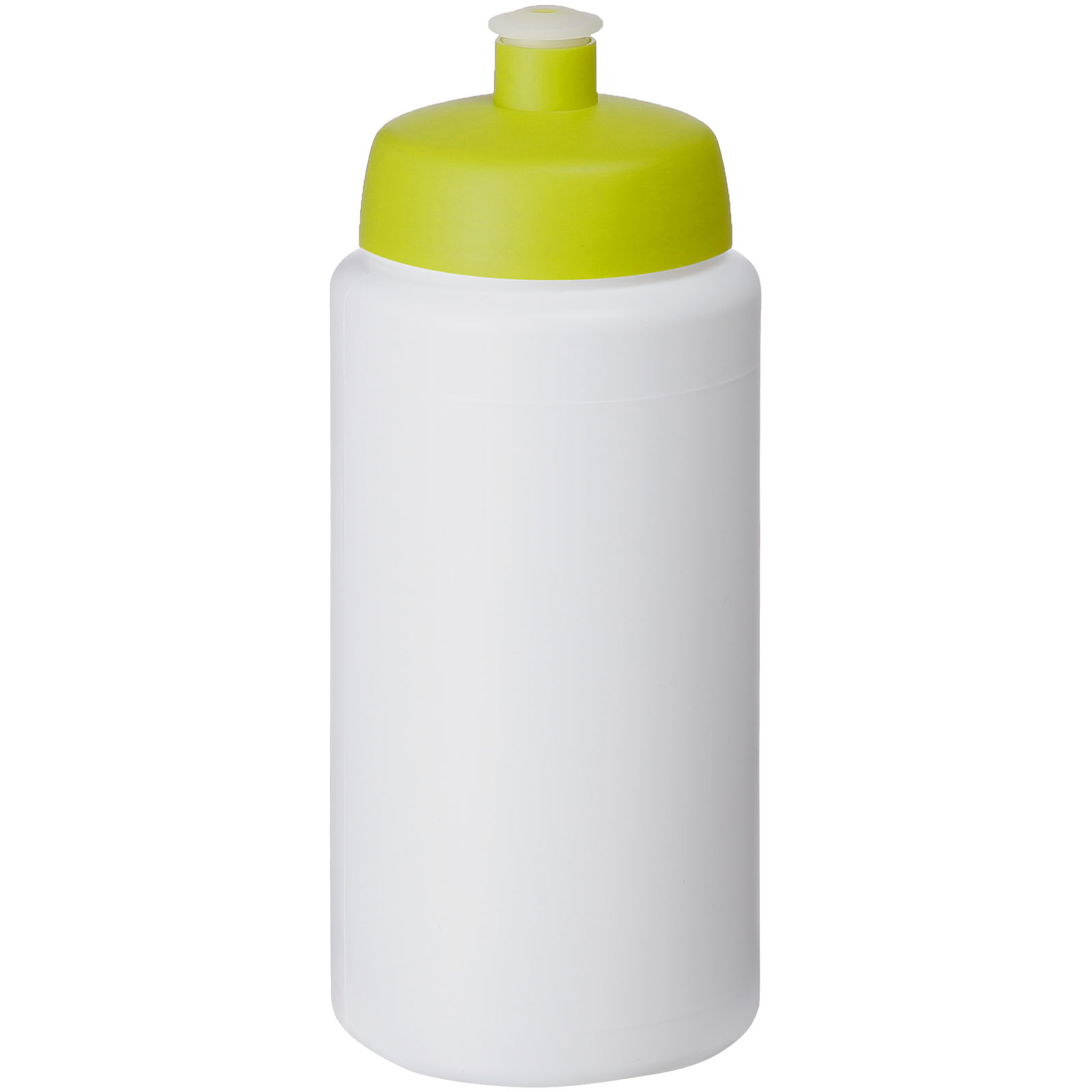 Bidon Baseline® Plus o pojemności 500 ml ze sportowym wieczkiem i uchwytem P069575C biały / limonka
