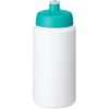 Bidon Baseline® Plus o pojemności 500 ml ze sportowym wieczkiem i uchwytem P069575C biały / morski