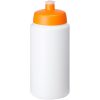 Bidon Baseline® Plus o pojemności 500 ml ze sportowym wieczkiem i uchwytem P069575C biały / pomarańczowy