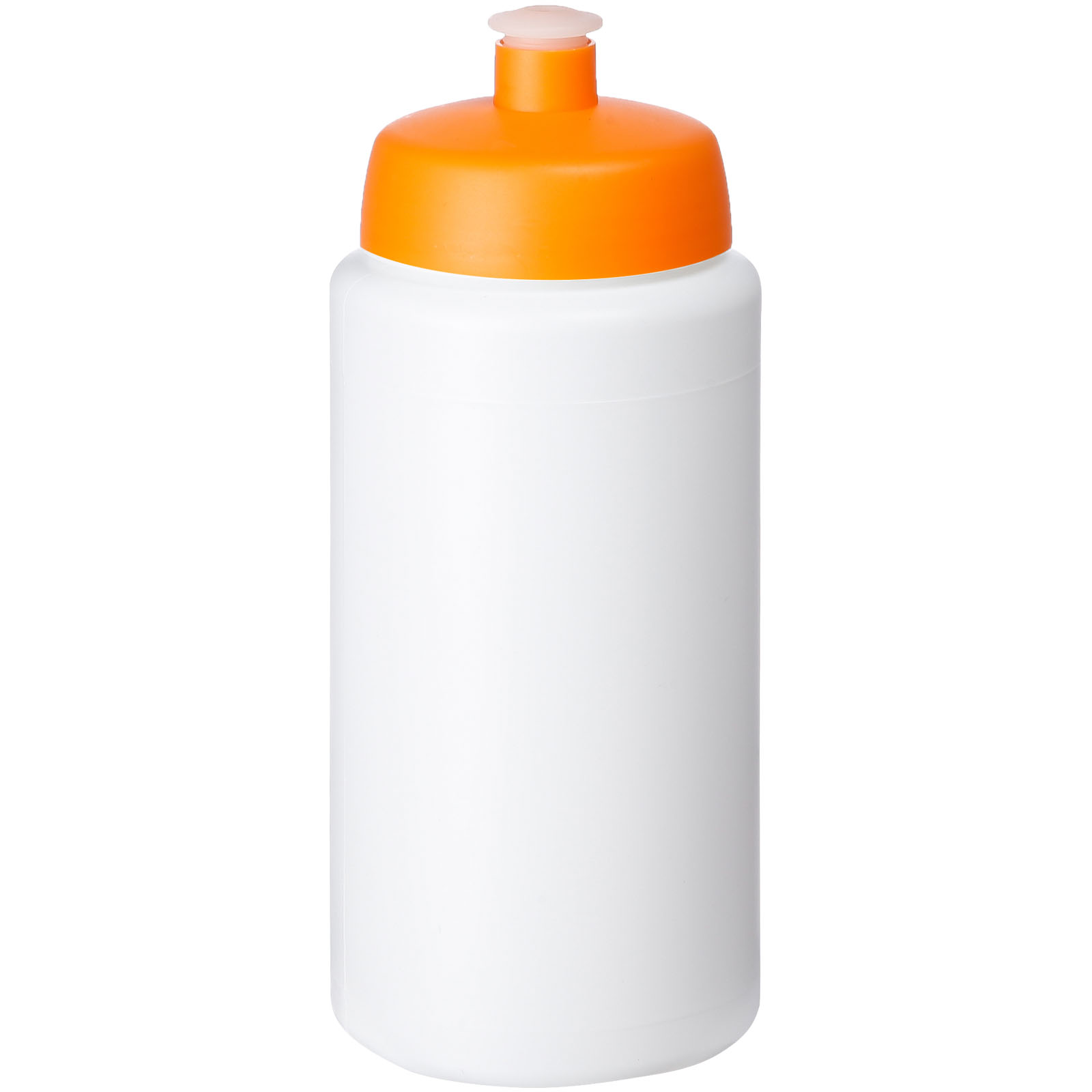 Bidon Baseline® Plus o pojemności 500 ml ze sportowym wieczkiem i uchwytem P069575C biały / pomarańczowy