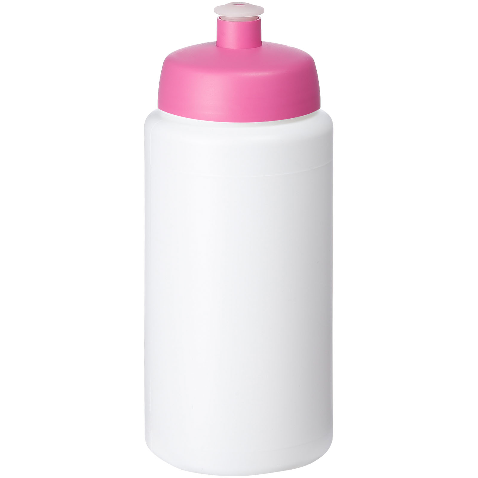 Bidon Baseline® Plus o pojemności 500 ml ze sportowym wieczkiem i uchwytem P069575C biały / różowy