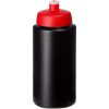 Bidon Baseline® Plus o pojemności 500 ml ze sportowym wieczkiem i uchwytem P069575C czarny / czerwony