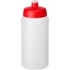 Bidon Baseline® Plus o pojemności 500 ml ze sportowym wieczkiem i uchwytem P069575C przezroczysty / czerwony