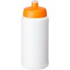 Bidon Baseline® Plus o pojemności 500 ml z wieczkiem sportowym P069598C biały / pomarańczowy