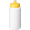 Bidon Baseline® Plus o pojemności 500 ml z wieczkiem sportowym P069598C biały / żółty