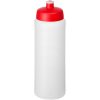 Bidon Baseline® Plus o pojemności 750 ml ze sportowym wieczkiem i uchwytem P069623C przezroczysty / czerwony