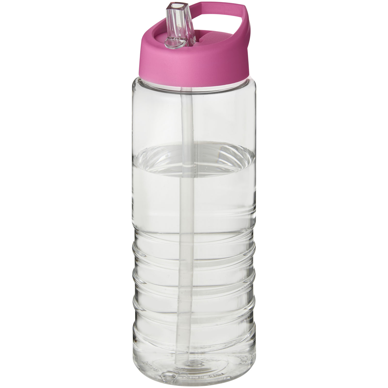 Bidon H2O Treble o pojemności 750 ml z wieczkiem z dzióbkiem P069701C przezroczysty / różowy