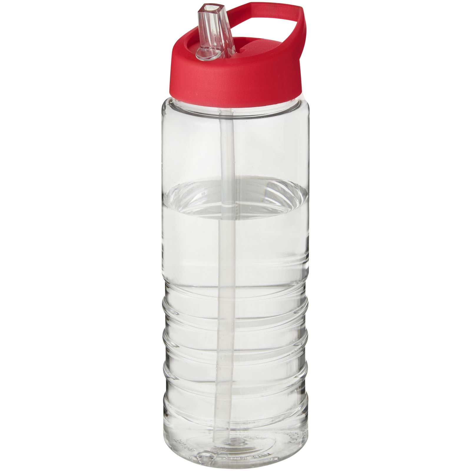 Bidon H2O Treble o pojemności 750 ml z wieczkiem z dzióbkiem P069701C przezroczysty / czerwony