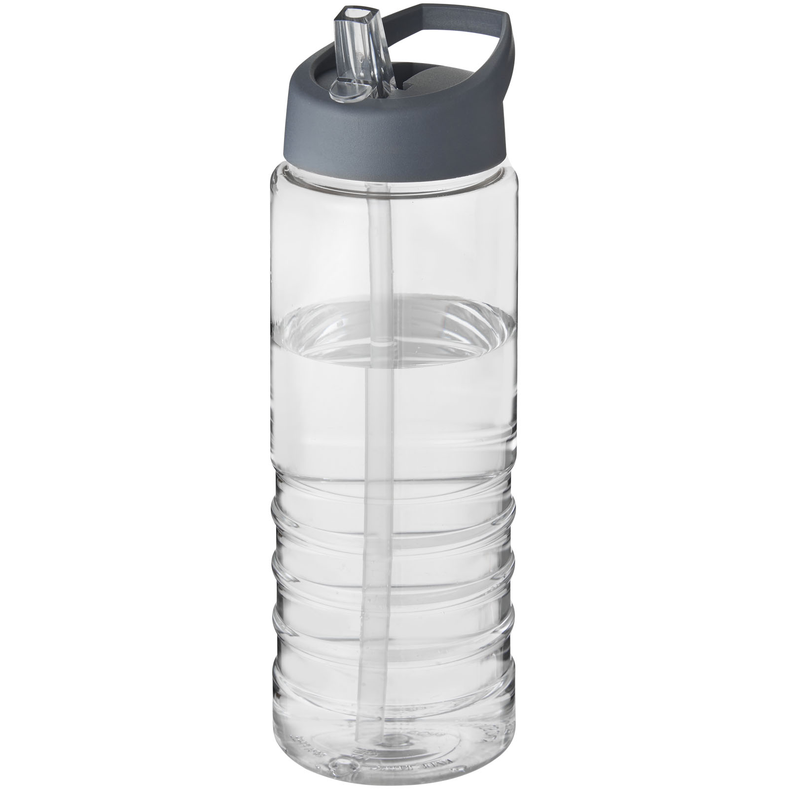 Bidon H2O Treble o pojemności 750 ml z wieczkiem z dzióbkiem P069701C przezroczysty / szary sztormowy