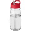 Bidon H2O Pulse o pojemności 600 ml z wieczkiem z dzióbkiem P069715C przezroczysty / czerwony